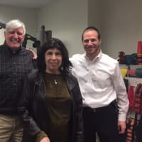 <p>Alpert, Karben-Goldman, and Tzali Stern, owner and founder of Stern Physical Rehabilitation.</p>