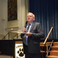 <p>Superintendent: Croton-Harmon Schools Superintendent Dr. Edward Fuhrman welcomed back staff members during his Superintendent’s Conference Day on Aug. 31</p>