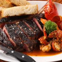 <p>Steak and lobster, American Cut - style.</p>