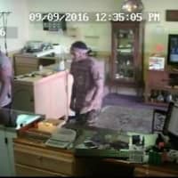<p>The two suspects in a robbery of a pawn shop in Norwalk Friday morning.</p>