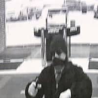 <p>Surveillance image from TD Bank on Route 17 in Mahwah.</p>