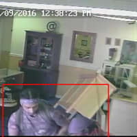 <p>Enhanced surveillance footage of one of the suspects in an armed robbery police said took place at Gold Rush Pawn Shop in Norwalk on Sept. 9.</p>