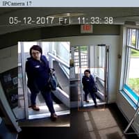 <p>Enhanced photos of the suspect in a May bank robbery in Norwalk.</p>