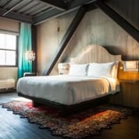 <p>A bedroom in The TIME Nyack, a lifestyle hotel that is opening in the village this month. Local and county officials say the hotel should be a boon to the local economy and county tourism.</p>