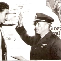 <p>Ted Williams is sworn into the U.S. Navy in May 1942. Due to the draft, Williams missed five years at the peak of his baseball career due to military service.</p>