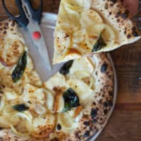 <p>Pizza at The Parlor in Dobbs Ferry.</p>