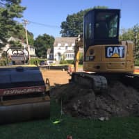 <p>The work continues in Pelham, on a project to make pedestrians safer.</p>