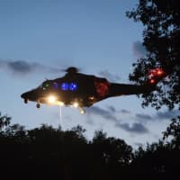 <p>The police helicopter tracked the suspects in DC.</p>