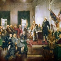 <p>Church bells rang out on Sept. 17, 1787, after the founding fathers signed the US Constitution in Philadelphia. Bells will also toll Thursday in some Connecticut communities to mark the anniversary.</p>