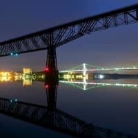 <p>While waiting for a glimpse of Monday night&#x27;s Supermoon, Daily Voice captured these panoramic night views of Walkway over the Hudson and the Mid-Hudson Bridge.</p>