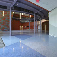 <p>The lobby of the Visual and Performing Arts Center at WCSU in Danbury</p>