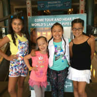 <p>Daniella, Jadyn, Isabella and Emma before getting ready to hit the stage.</p>