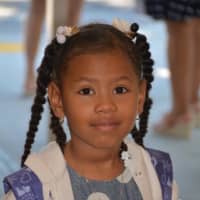<p>A student at Virginia Road Elementary School ready to begin the school year.</p>