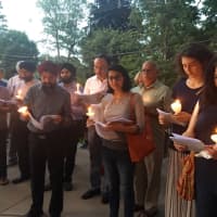 <p>Members of the Sikh and Hindu communities gathered for the vigil</p>