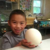 <p>Second-grader from the Scarsdale School District enjoying his visit to the Weinberg Nature Center.</p>