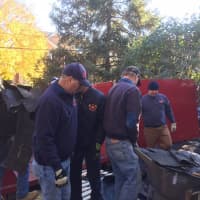 <p>Volunteers work to help provide a new roof for Clayton Chalfant&#x27;s home.</p>