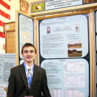 <p>Ryan Stasolla is shown with his project.</p>