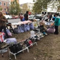 <p>Winter outerwear, shoes and socks were available to people.</p>