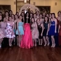 <p>The ladies of the Midland Park and Ramapo high schools fashion show pose together.</p>