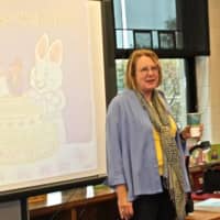 <p>Greenwich resident and children&#x27;s book author/illustrator Rosemary Wells, shown talking to schoolchildren about her beloved characters, Max &amp; Ruby, will participate in a conference in December at the Fairfield Public Library.</p>