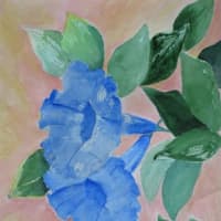 <p>Bright blue morning glories are rendered in watercolor by Sister Mary Ellen Wisner, a Dominican nun. An exhibit of her artwork is on now through Sept. 16 at the Mariandale Retreat and Conference Center in Ossining.</p>