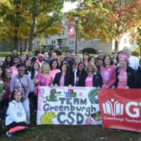 <p>Woodlands High School students, teachers and staff members helped raise money for research and education by walking in the American Cancer Society&#x27;s Making Strides Against Breast Cancer walk on Sunday.</p>