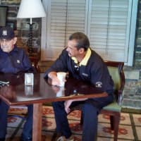 <p>Jeffrey R. Magnusson of Wood-Ridge snapped this photo at the Yogi Berra Celebrity Golf Classic at the Montclair Golf Club in West Orange.&quot;The crowd behind me [was] just taking in a conversation between Joe Torre, Yogi Berra and Ron Guidry.&quot;</p>