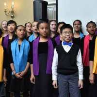 <p>The youth chorus from The Thurnauer School of Music performed at the event.</p>