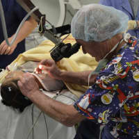 <p>Dr. Lee Eisenberg volunteers his time to perform surgeries on patients. </p>
