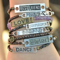 <p>Some of the bracelets from The Balancing Stork.</p>