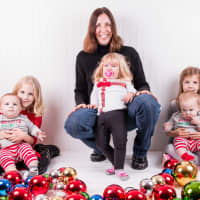 <p>Blauvelt mom Maureen LaPenta and her five children pose for a holiday photo that will be sent to her soldier husband, Joe, who is stationed overseas in Kuwait.</p>