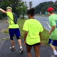 <p>Athletes with the West Milford Special Olympics ran with Kyle Lang.</p>