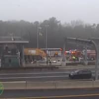 Garbage Truck Crashes Into Barnegat Tollbooth On Garden State Parkway During Morning Commute