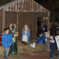 <p>A creche adds to the Christmas scene in Bethel.</p>