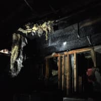 <p>The fire was confined to the basement</p>