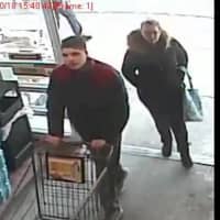 <p>Police are seeking these two suspects in the theft of various items from the Big Y in Bethel</p>