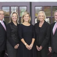<p>Left to right are Ken DelVecchio, Candace Adams, Lis Reed, Melanie Smith and Walter Hibbs of Berkshire Hathaway HomeServices.</p>