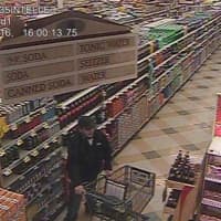 <p>Another surveillance photo of the shoplifting suspect.</p>