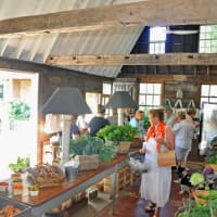 <p>Customers peruse the produce at Blue Barn, a new farmstand in Sloatsburg that is offering a glimpse of real estate mogul Michael Bruno&#x27;s vision for the area.</p>
