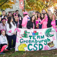 <p>Woodlands High School students, teachers and staff members helped raise money for research and education by walking in the American Cancer Society&#x27;s Making Strides Against Breast Cancer walk on Sunday.</p>