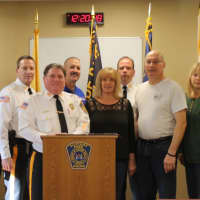 <p>&quot;We always say, &#x27;Never forget&#x27;,&quot; Police Chief Richard Gaito (4th from left) told Daily Voice. &quot;But to actually see a physical reminder -- that&#x27;s pretty special.&quot;</p>