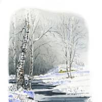 <p>Bob Callahan sketched and painted this winter scene.</p>