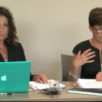 <p>Nadine Bilotta, left, and Nancy Thomas started Complete Candidate, a Mamaroneck-based business that helps recent college grads with their job search.</p>