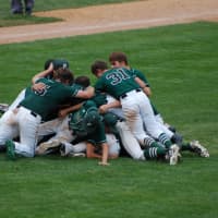 <p>Pleasantville Panthers celebrate their 12-1 win over Briarcliff in Saturday&#x27;s Section 1 Class B championship game.</p>