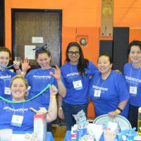 <p>Regeneron researchers volunteered for the day at the recent STEM-tastics festival in Mamaroneck, leading students through various discovery experiences in chemistry.</p>