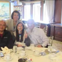 <p>Pictured enjoying their time at the Paramus Rotary Club meeting are Raul and Lyka Ocampo with Rotarians Jennifer Padolina and Marty Diamond.</p>