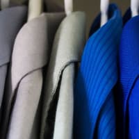 <p>Color-coding is not uncommon in organized closets.</p>
