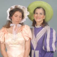 <p>Deborah Connelly of Norwalk (right) plays the zany Mrs. Partlett, together with the demure Constance (Brett Kroeger of Riverside), in the Troupers Light Opera production of Gilbert and Sullivan’s &quot;The Sorcerer&quot; at Norwalk Concert Hall.</p>