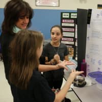 <p>Students explain their project at Lakeland Copper Beech Middle School.</p>