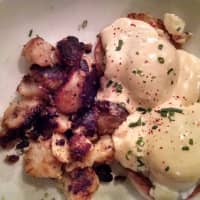 <p>The lobster eggs Benedict is a Sunday brunch staple at The Cottage in Westport.</p>